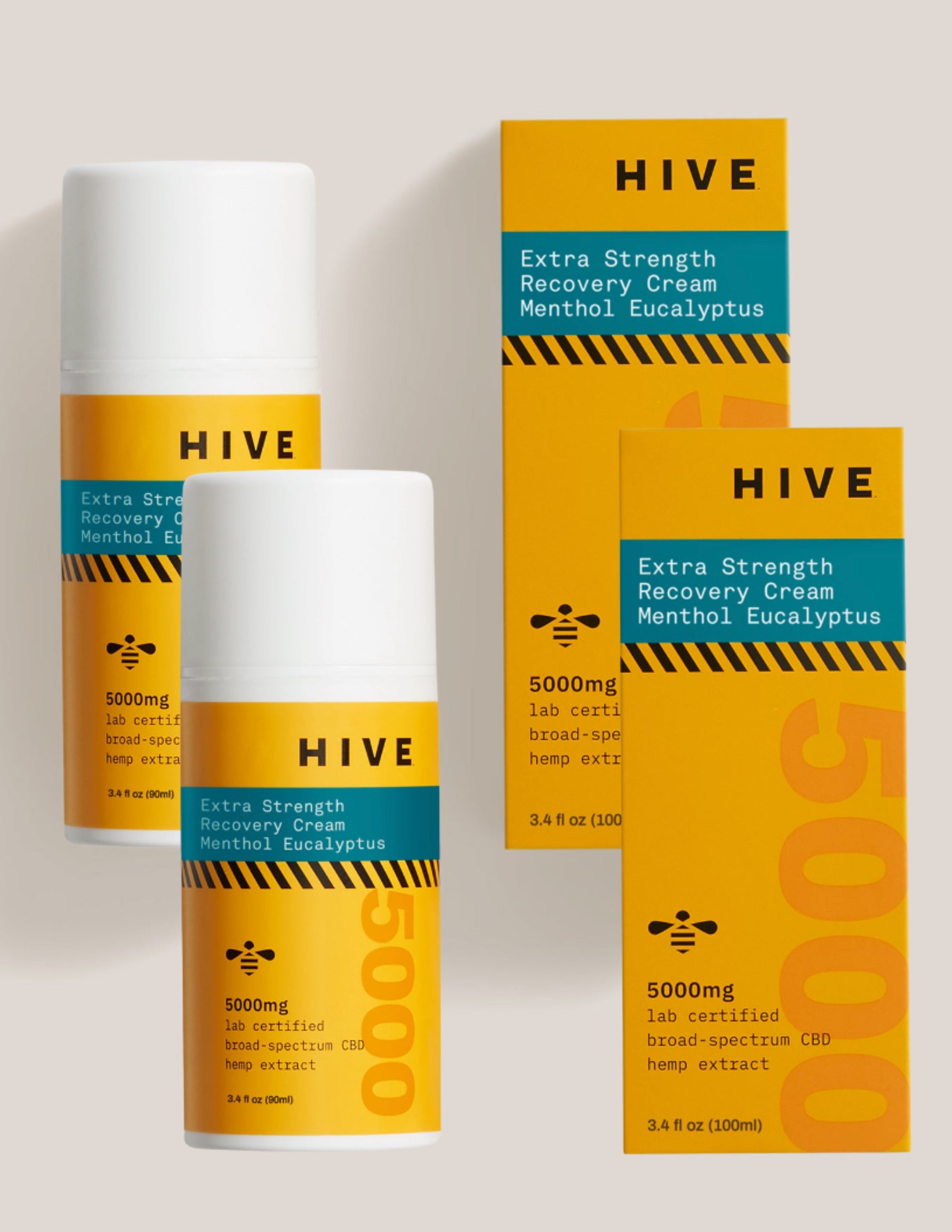 HIVE CBD Extra Strength Recovery Cream - Menthol Eucalyptus (2-Pack)