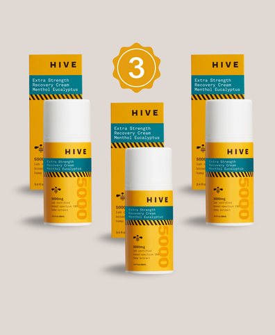 HIVE CBD Extra Strength Recovery Cream - Menthol Eucalyptus (3-Pack)