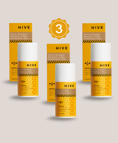 HIVE CBD Extra Strength Recovery Cream - Sandalwood Shea (3-Pack)