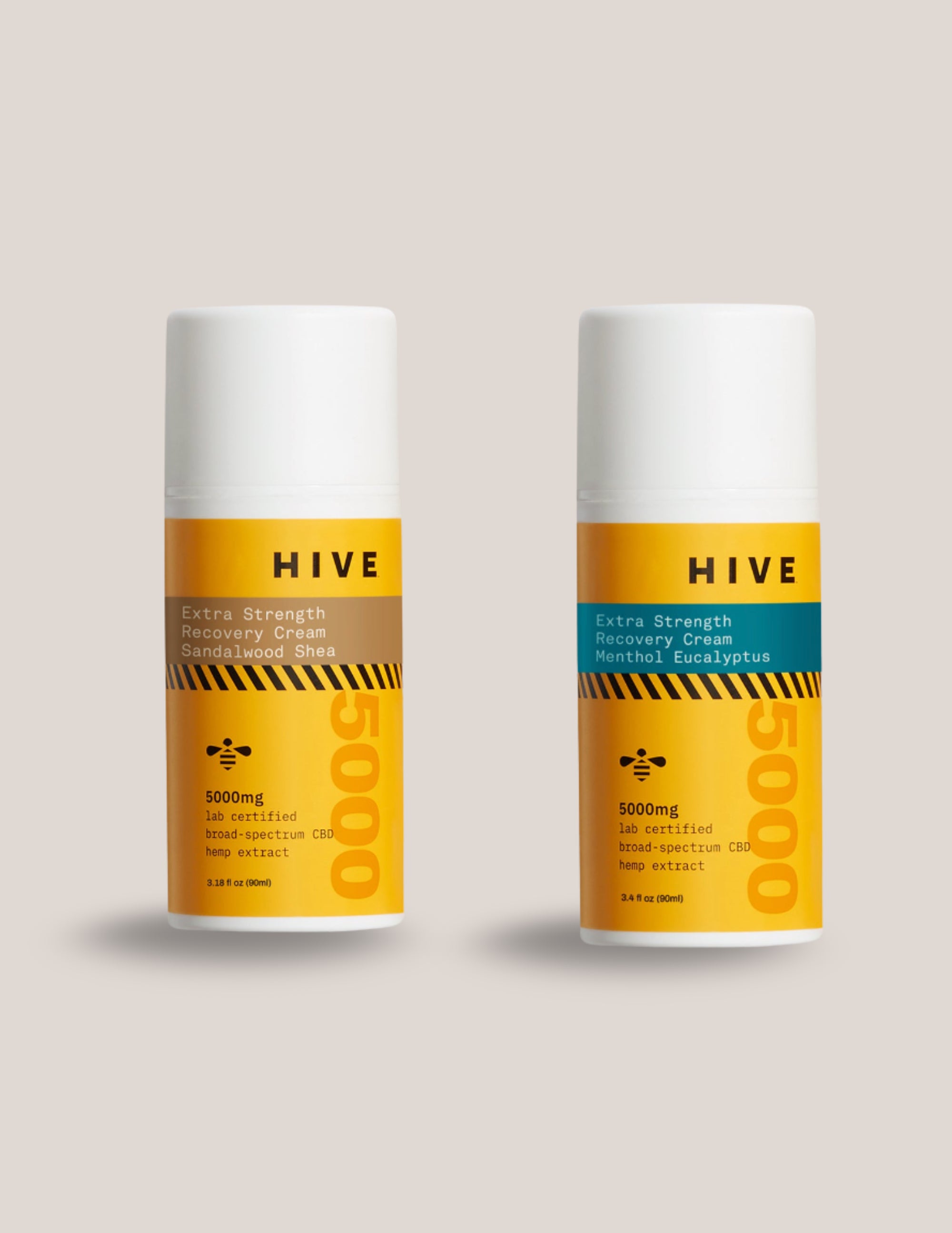 HIVE CBD Extra Strength Recovery Cream - Menthol & Sandalwood Shea Combo (2-Pack)