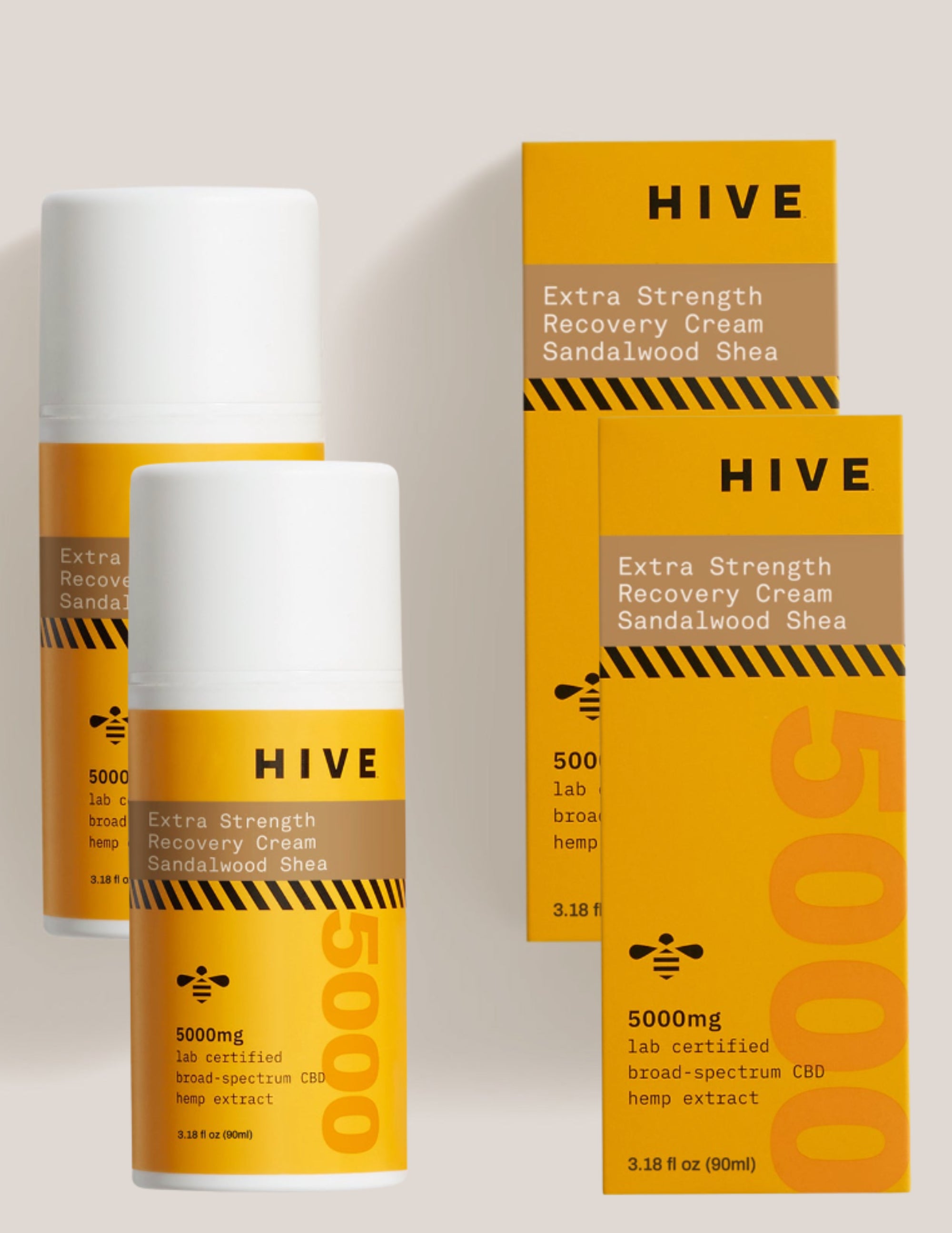 HIVE CBD Extra Strength Recovery Cream - Sandalwood Shea (2-Pack)